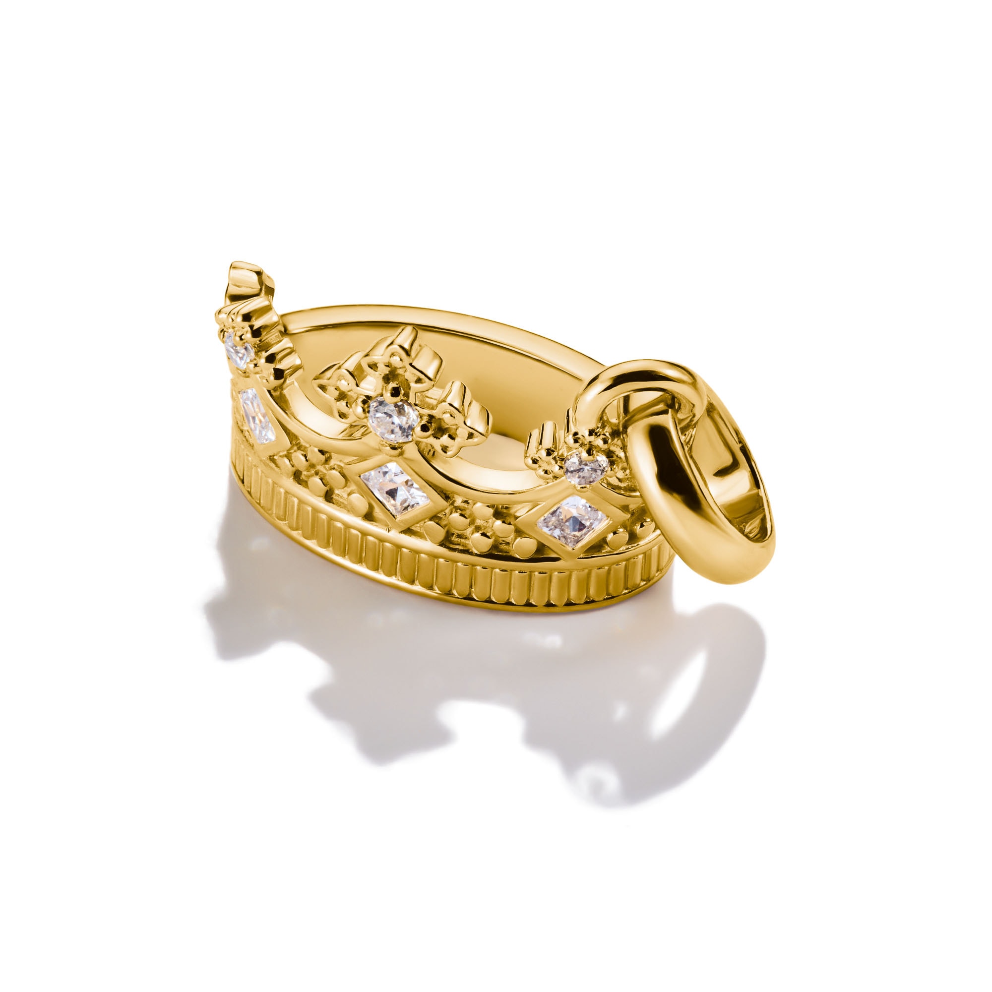 THOMAS SABO Charm-Einhänger »Charm Krone mit Zirkonia - Connect, CC1247-051-14, CC1247-414-14«, mit Zirkonia (synth.)