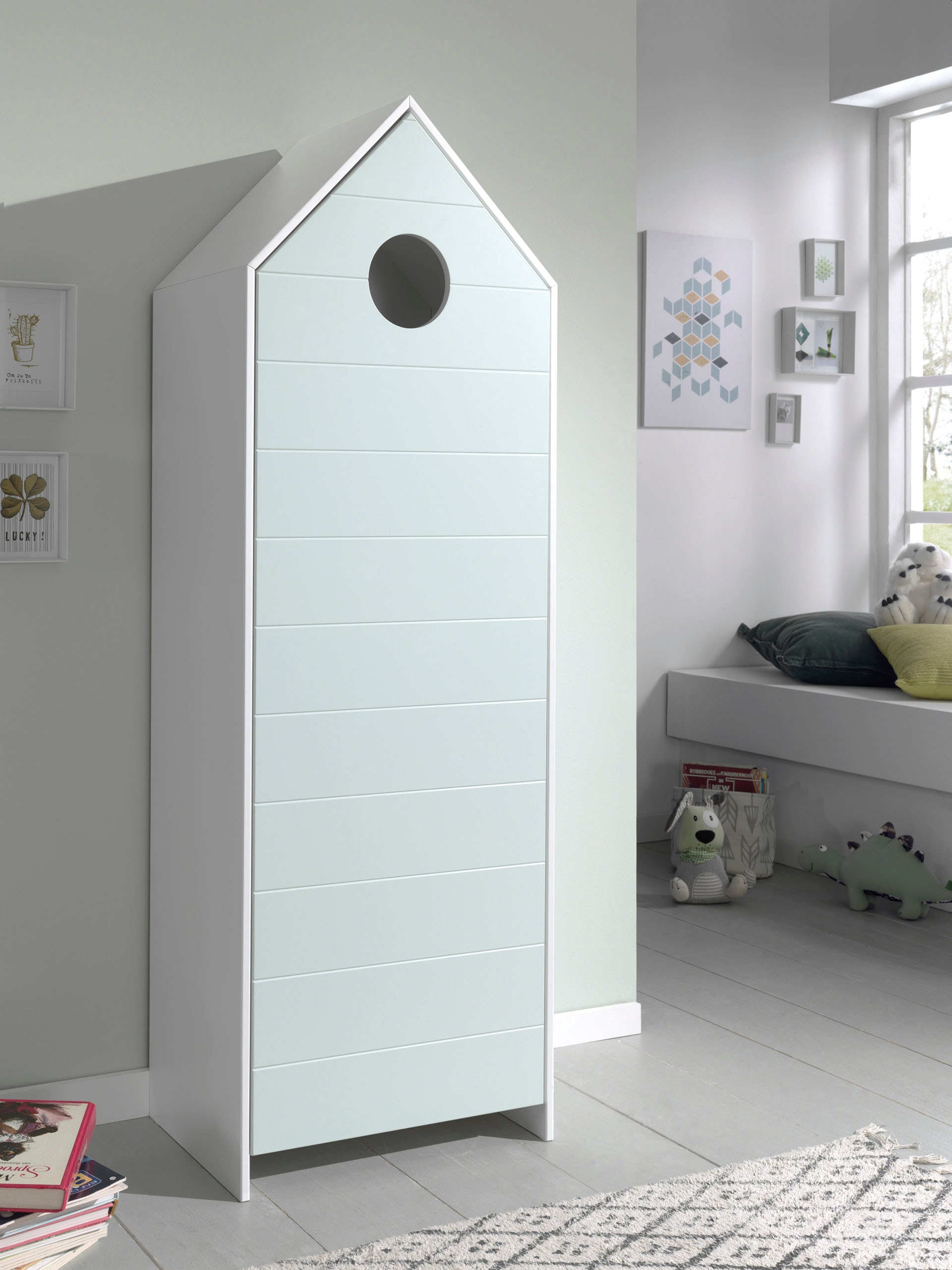 Vipack Drehtürenschrank »Casami, mit Soft-Close, viel Stauraum, TOP modern«, (B/H/T ca. 57,6x171,3x37cm, verschiedene Farben, Strandhaus-Optik), als Kleider-/Wäscheschrank nutzbar, universell einsetzbar