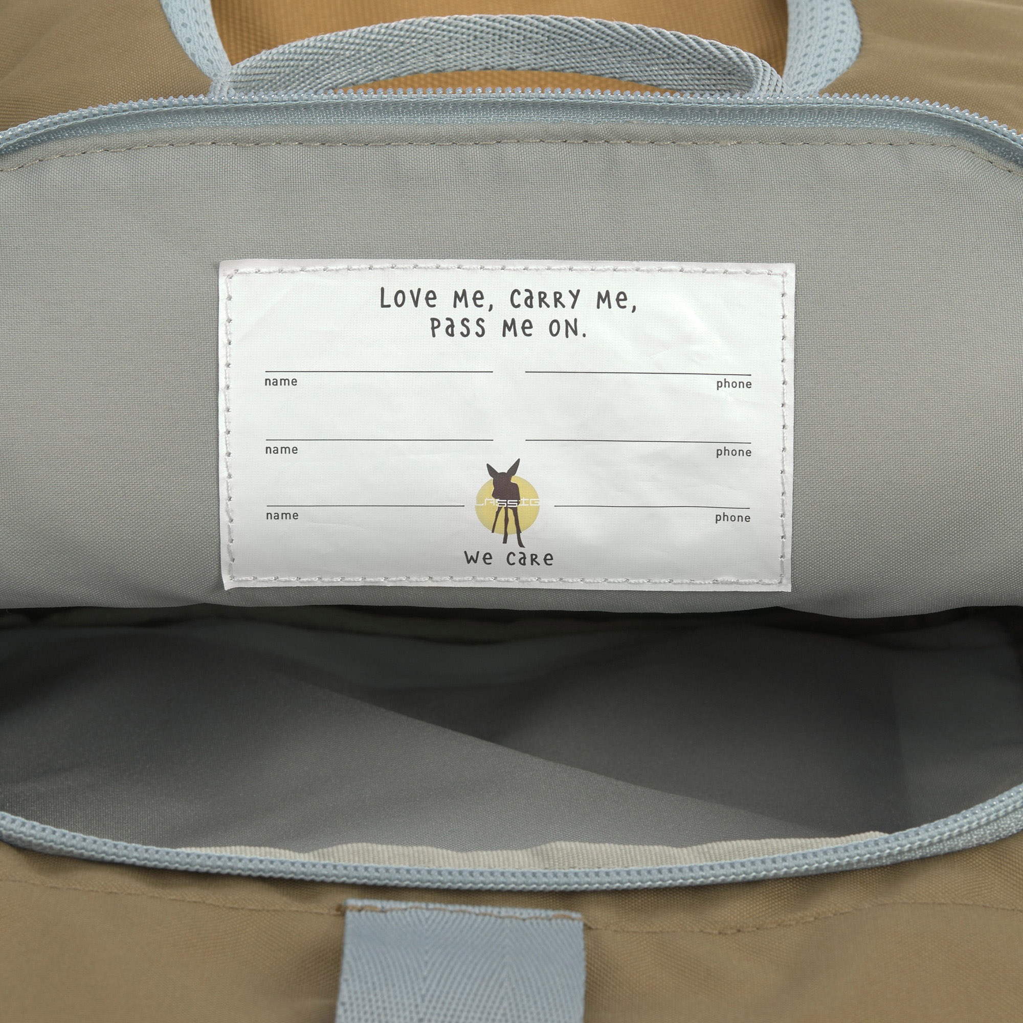 LÄSSIG Kinderrucksack »Nature, Mini Rolltop Backpack, Light Blue«, Reflektoren, aus recycelten PET-Flaschen