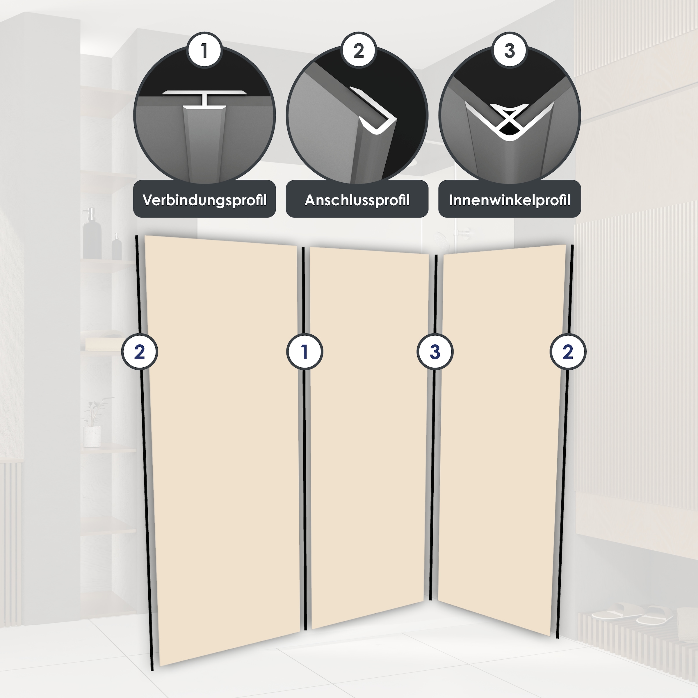 Marwell Duschrückwand »Urbanox« 1 Paneel: 120 x 210 cm