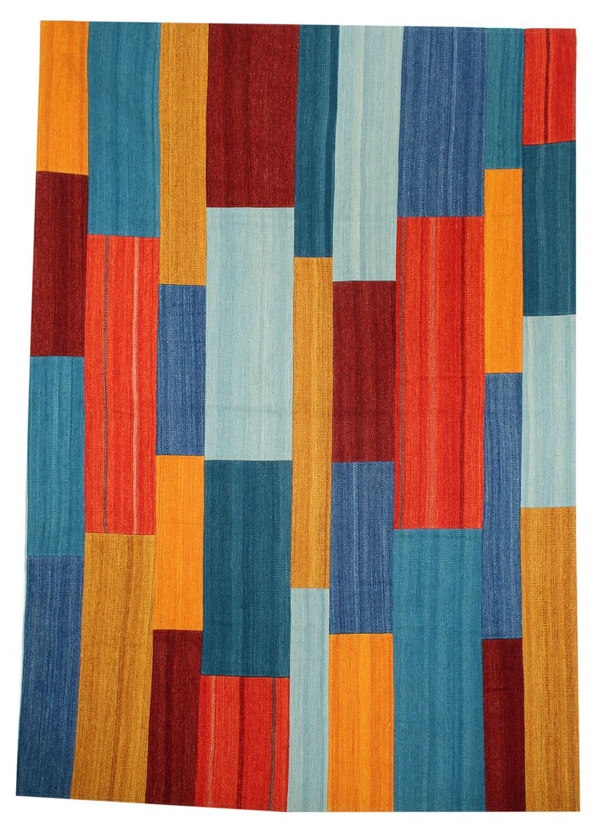Kayoom Teppich »Radical 335«, rechteckig, 15 mm Höhe, Handgewebter Jacquard Kilim, hochwertige Materialmischung.