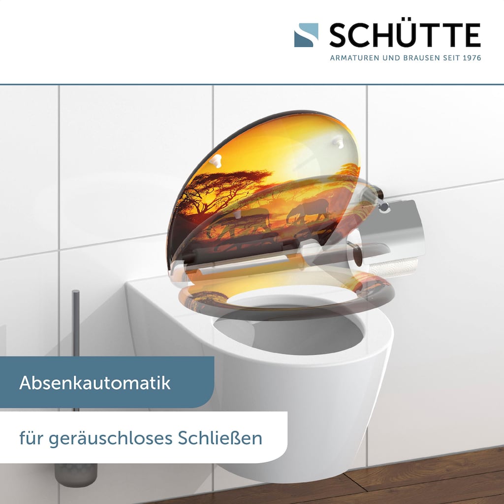 Schütte WC-Sitz »Africa«, Duroplast, mit Absenkautomatik und Schnellverschluss