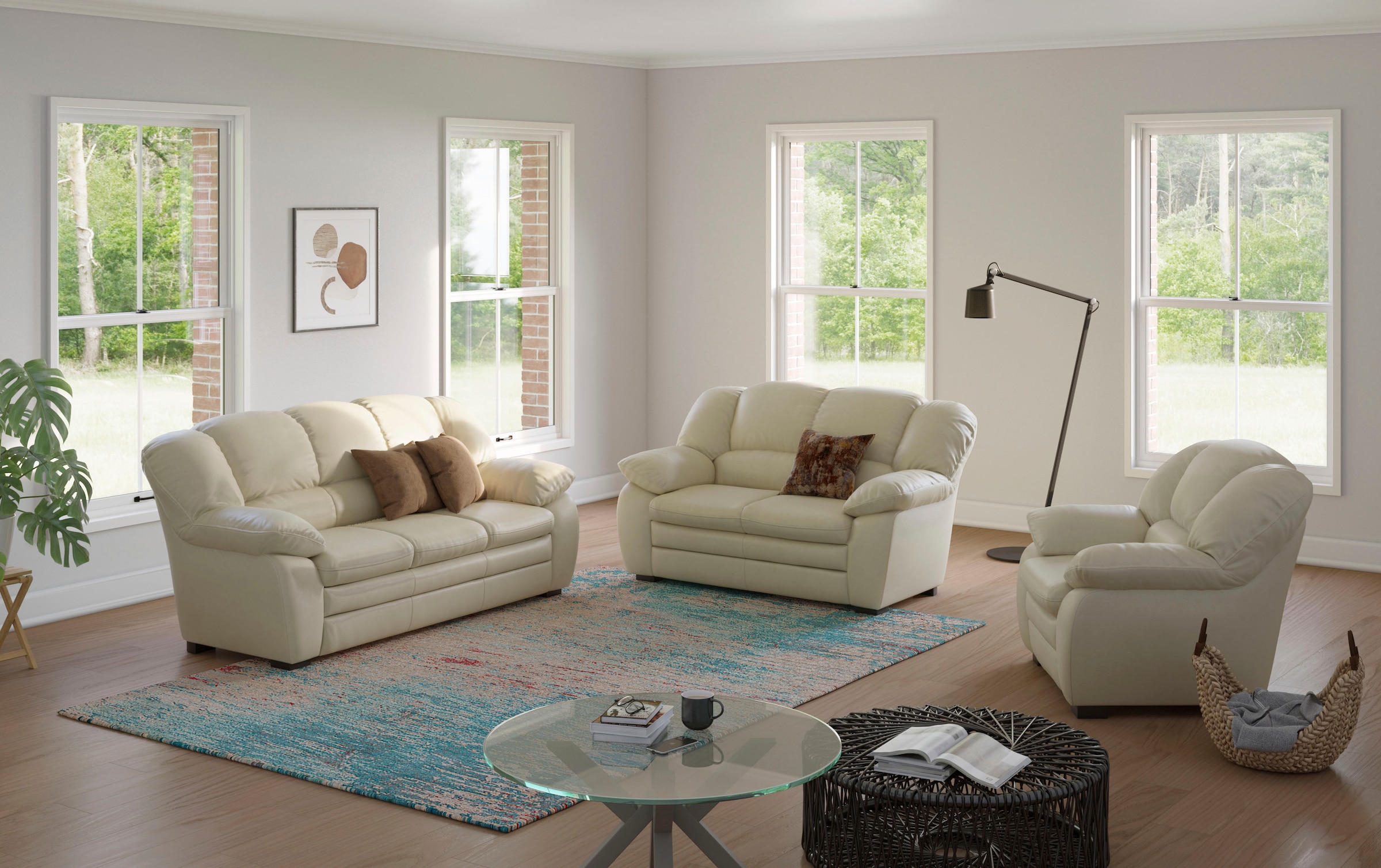 COTTA Polstergarnitur »Casino« Set, 3 Stk. tlg. Sessel, 2-Sitzer, 2,5-Sitze günstig online kaufen