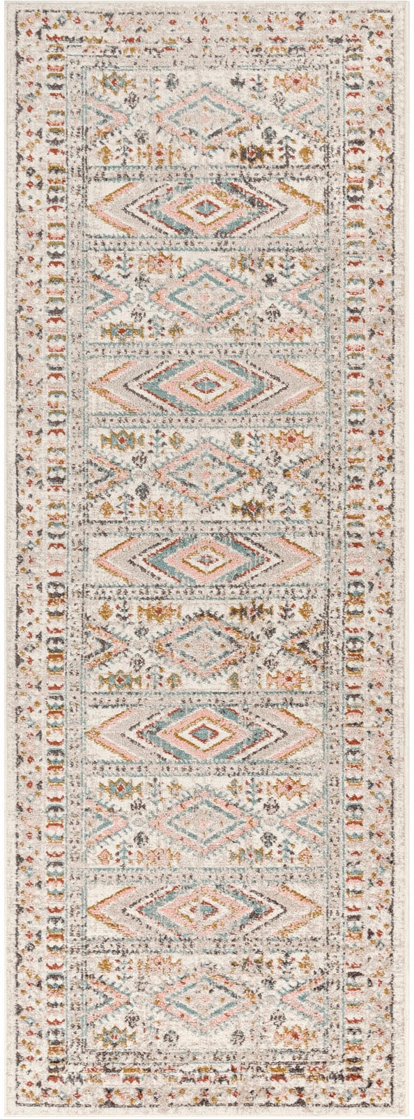 Livabliss Teppich »JAIPUR« rechteckig 13 mm Höhe Skandinavischer Teppich, Kurzflor Boho-Wohnzimmerteppich, Läufer