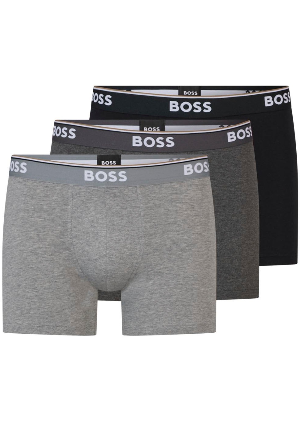 BOSS Langer Boxer »Brief 3 PACK«, mit farblich passendem Webbund