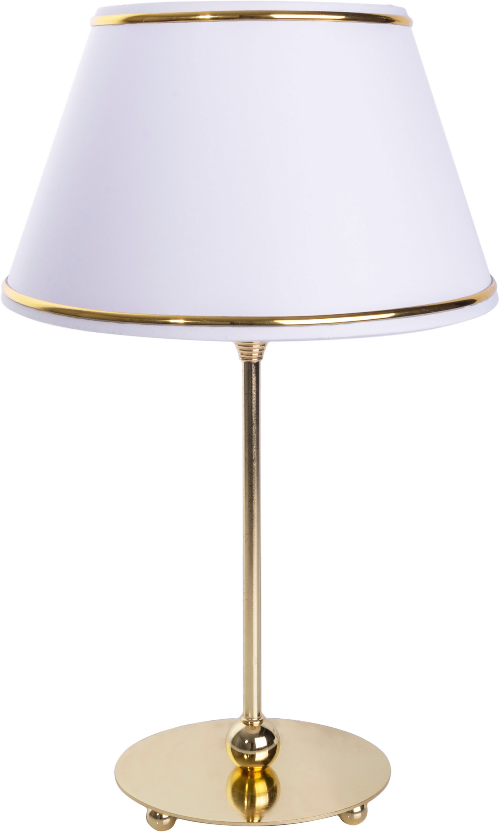 näve Tischleuchte »Keanu«, 1 flammig, Leuchtmittel E14 | ohne Leuchtmittel-Leuchtmittel wechselbar, E14 max. 40W, Farbe: beige/gold/messing, Polyester/Baumwoll Mix