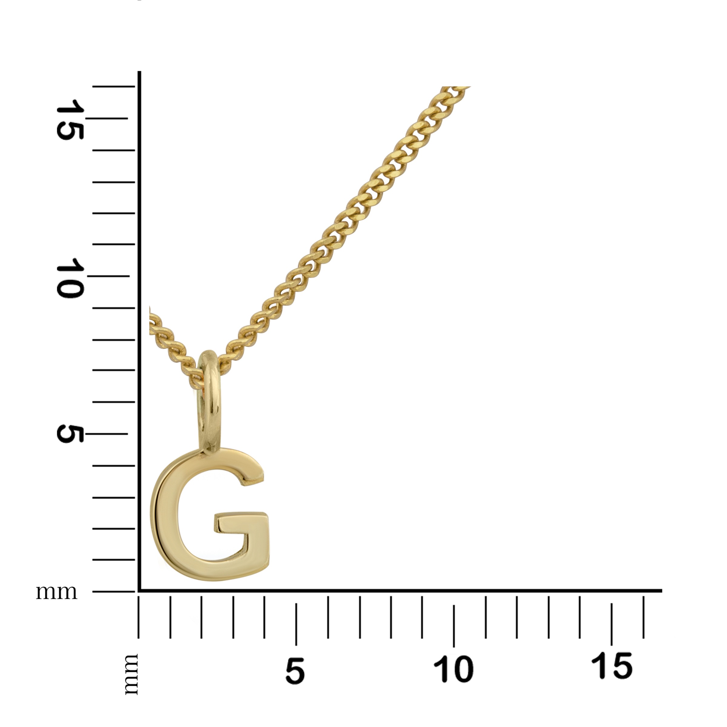 Orolino Kette mit Anhänger »Gold 375 mit Anhänger 42/45cm lang Buchstabe G«