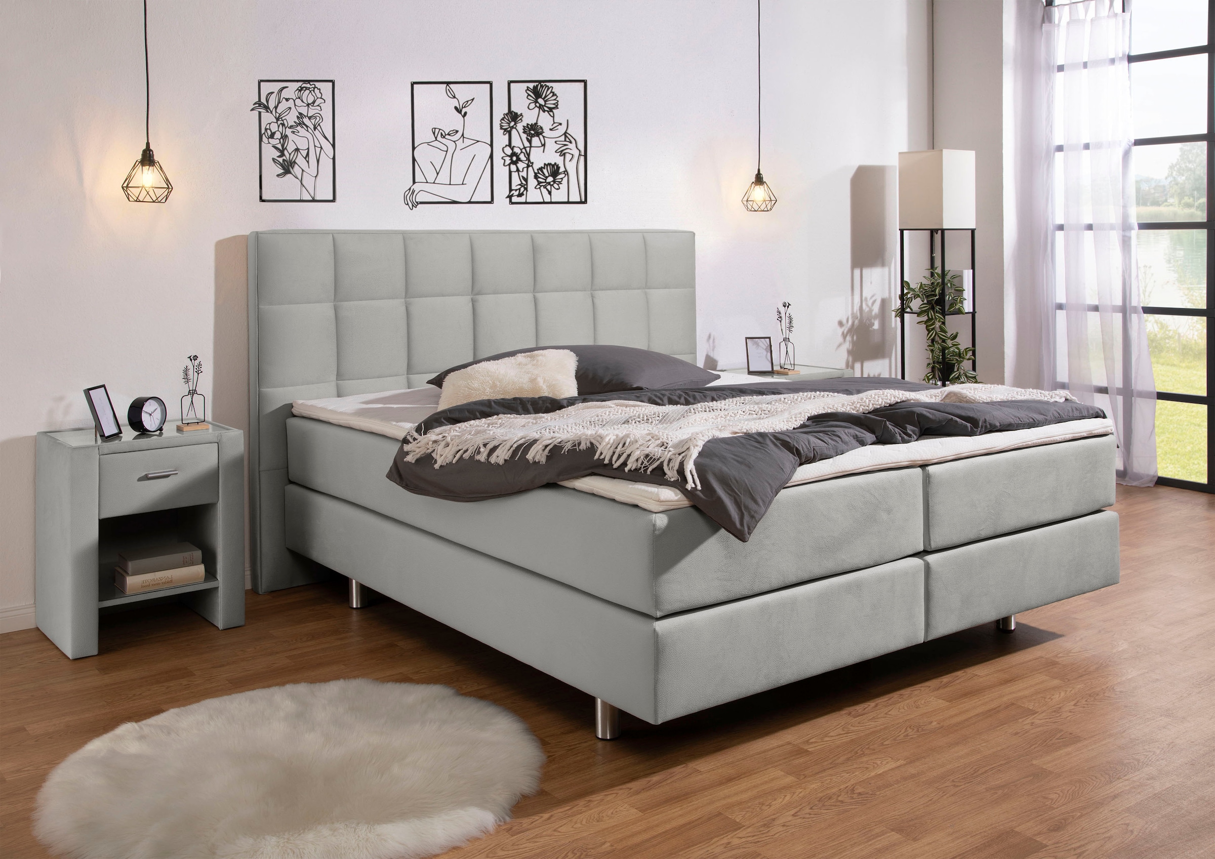 Home affaire Boxspringbett »Loomis« inkl. Topper, wahlweise in H2, H3 oder günstig online kaufen