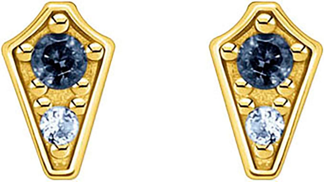 THOMAS SABO Paar Ohrstecker »Royalty dunkelblauer Stein, H2210-667-1, H2210-960-1«, mit Glas-Keramik Stein, Spinell (synth.)