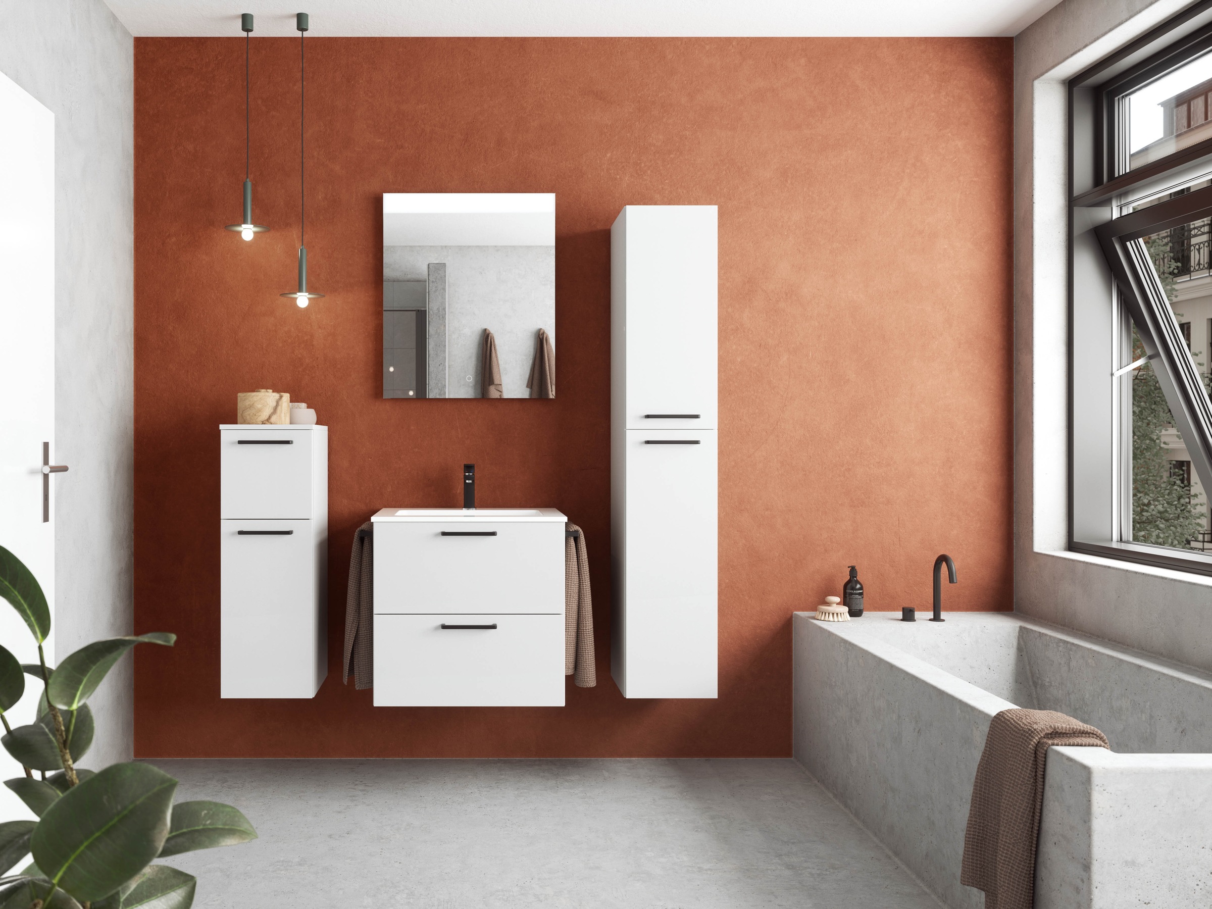 nobilia® Badmöbel-Set »Tolvina« vormontiert, mit Soft-Close, 2 Stk. tlg. günstig online kaufen