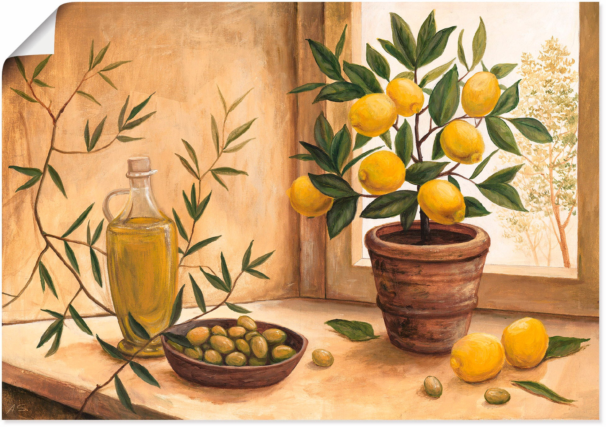 Artland Wandbild »Oliven und Zitronen«, Arrangements, (1 St.), als Alubild, günstig online kaufen