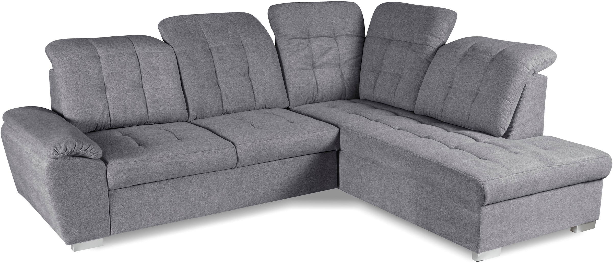 WERK2 Ecksofa »Brindisi, bequem und komfortabel, L-Form«, mit verstellbaren Kopfteilen, Bettfunktion & Bettkasten