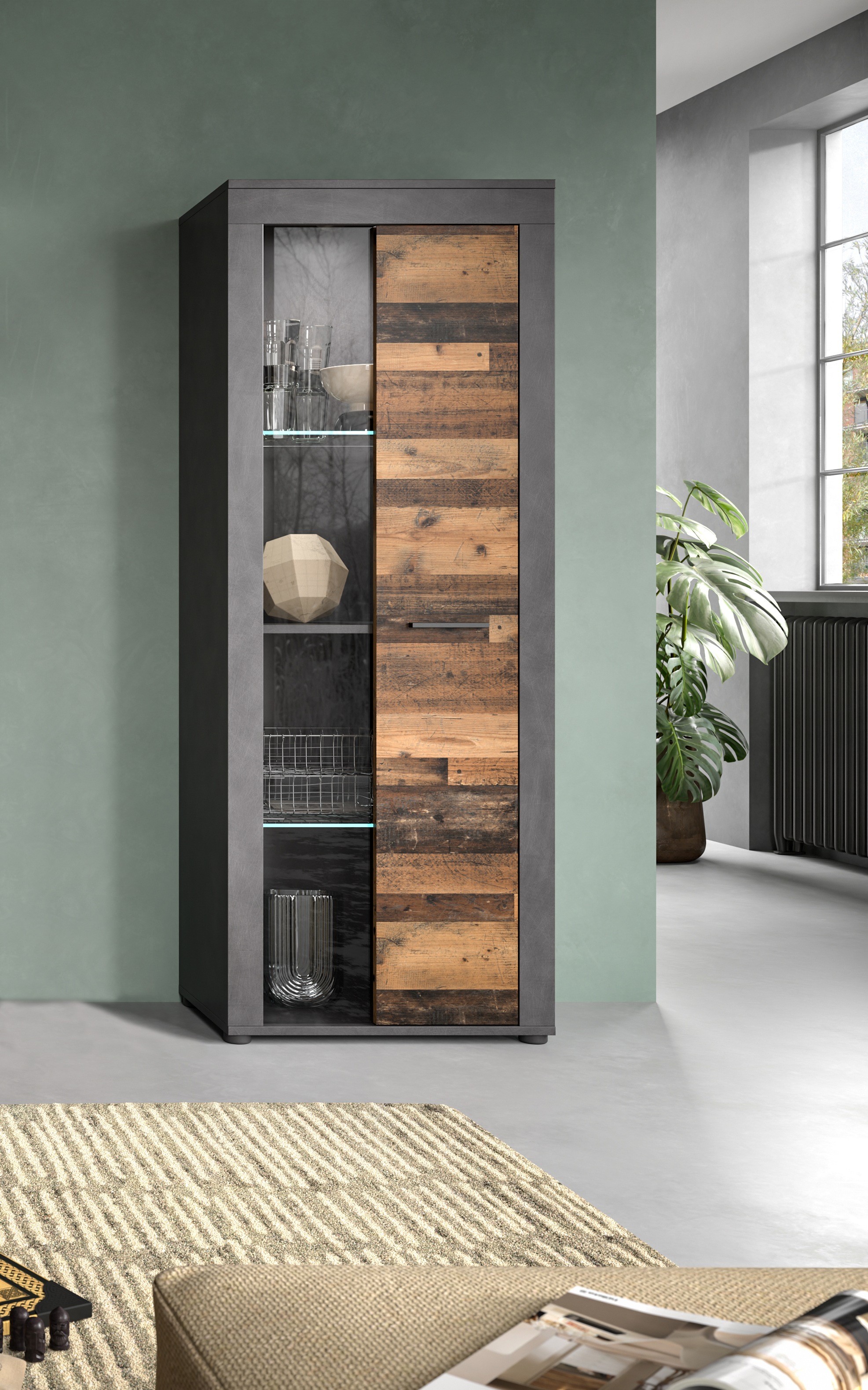 INOSIGN Vitrine "Aosta, Höhe 159 cm, in verschiedenen Farbausführungen" 1 T günstig online kaufen