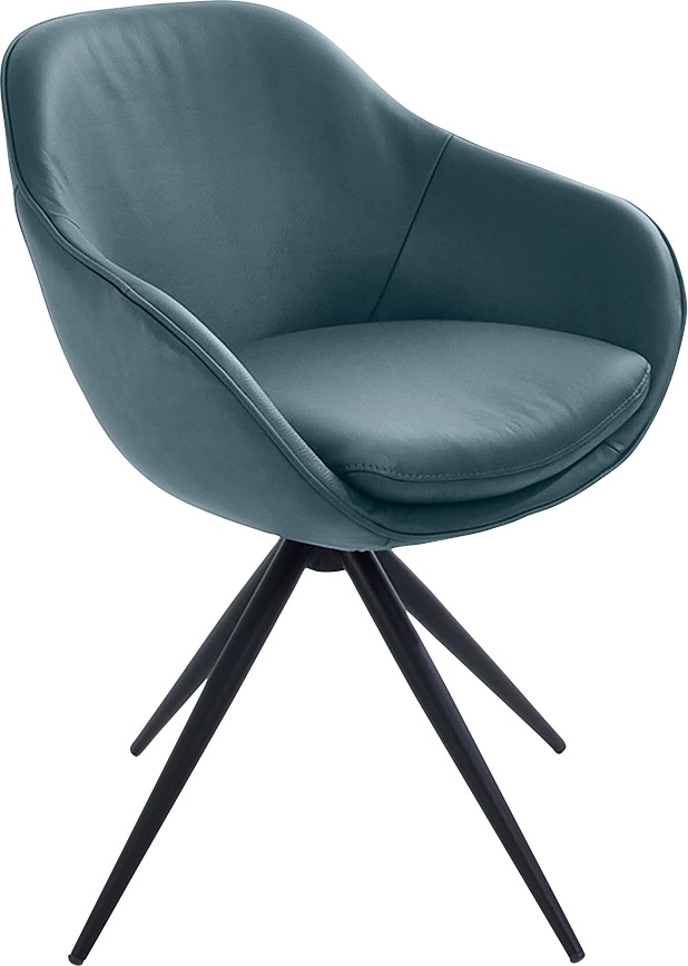 K+W Komfort & Wohnen Drehstuhl »ZOOM« () 4-Fuß Drehstuhl mit Gestell aus Me günstig online kaufen