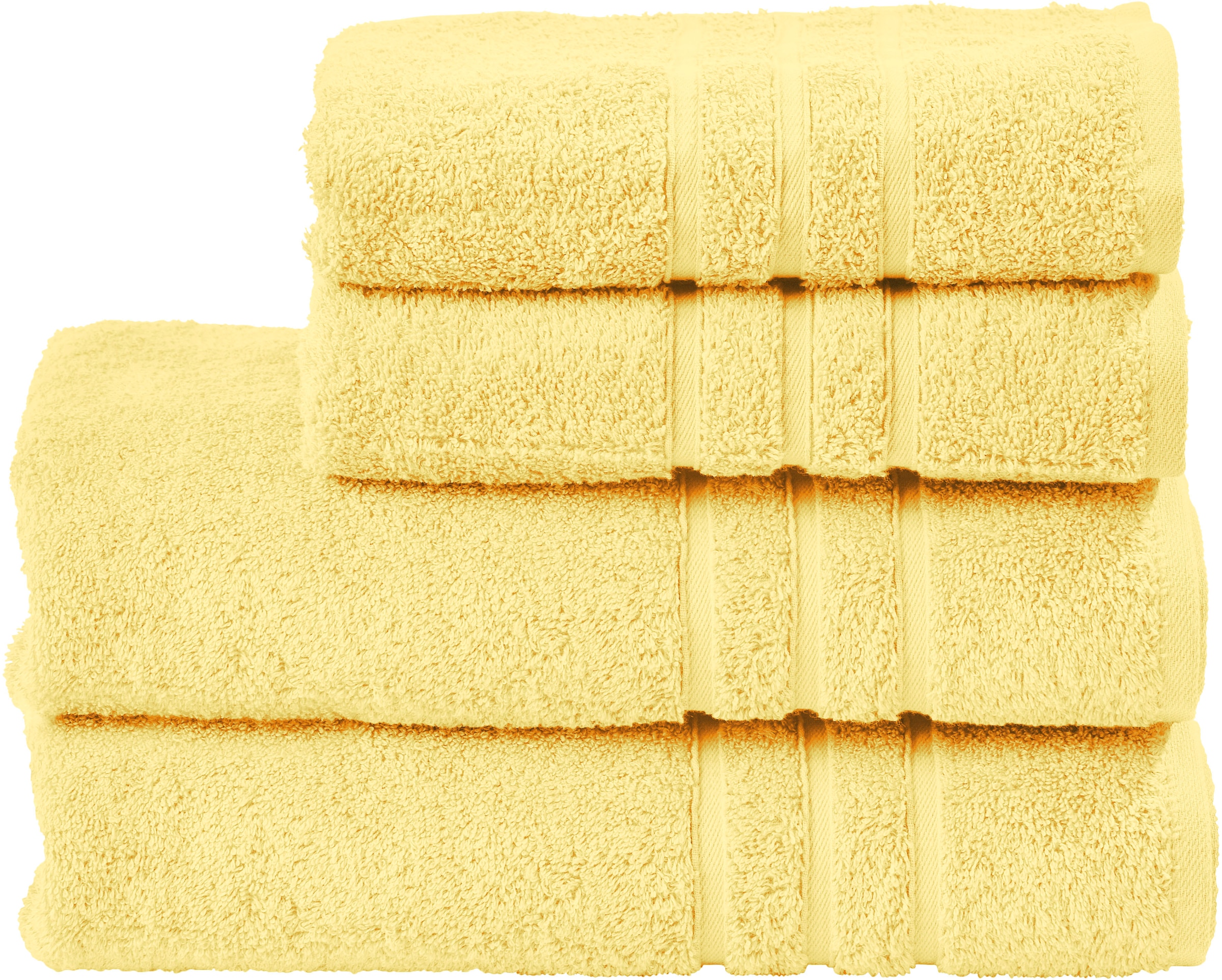 done.® Handtuch Set »Daily Uni« 2x Handtücher (50x100 cm) & 2 Duschtücher(7 günstig online kaufen