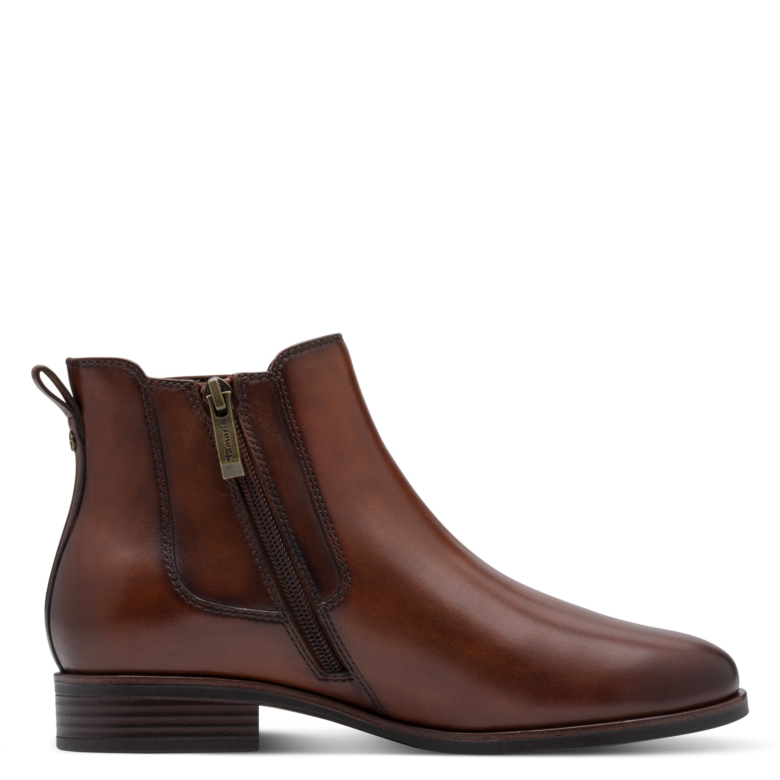 Tamaris Chelseaboots, Blockabsatz, Basic, Stiefelette mit Antik Finish
