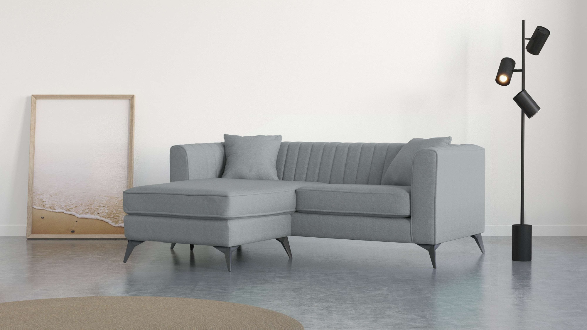Places of Style Ecksofa »MATTHEW L-Form ideal für kleine Räume, Maße B/T/H: günstig online kaufen