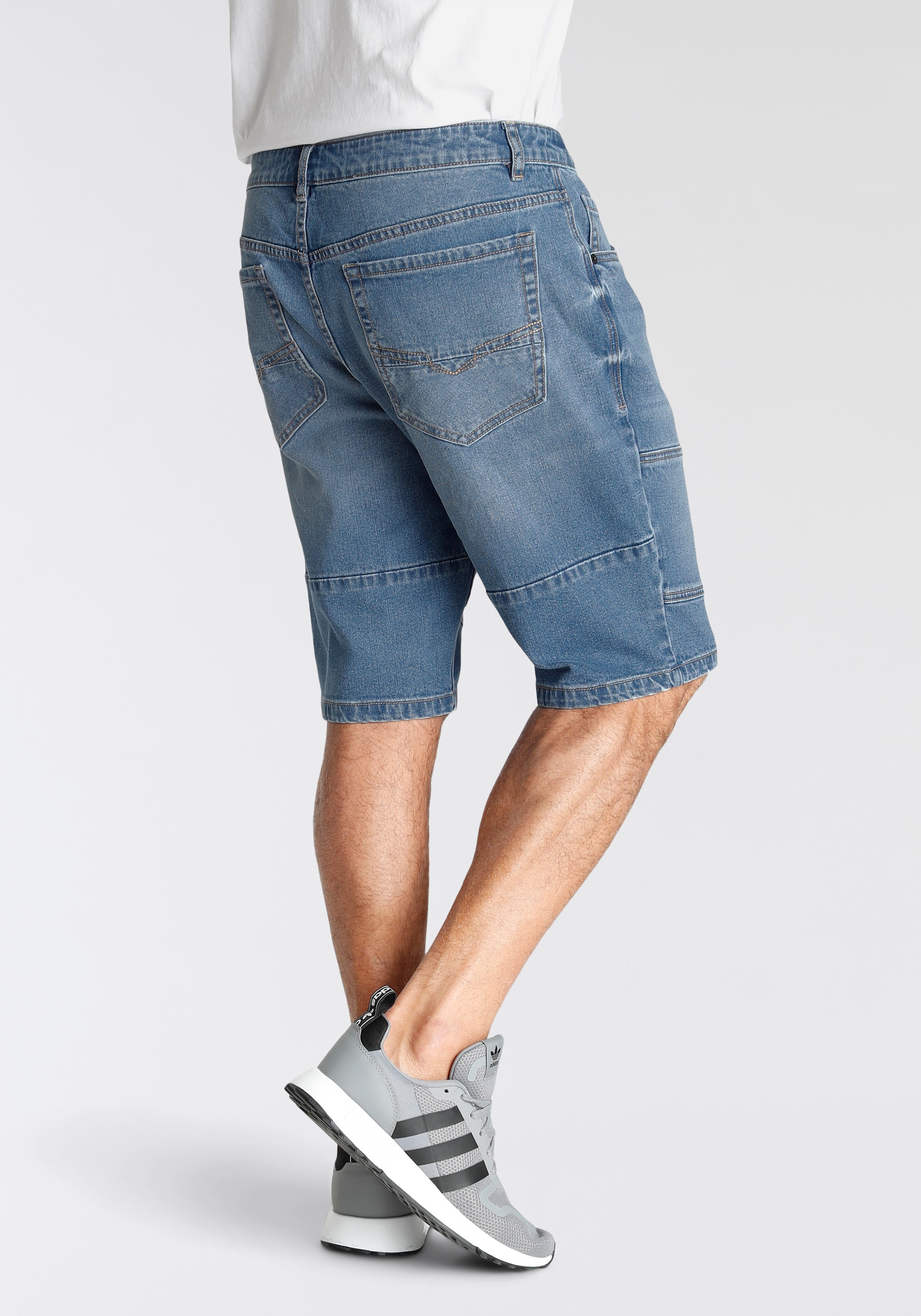 H.I.S Jeansbermudas, entspannte Passform, gerader Beinschnitt, modische Washed-Optik