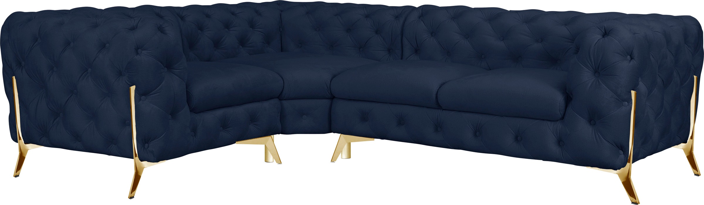 Home affaire Chesterfield-Sofa »Amaury L-Form« moderne Chersterfield-Optik, günstig online kaufen