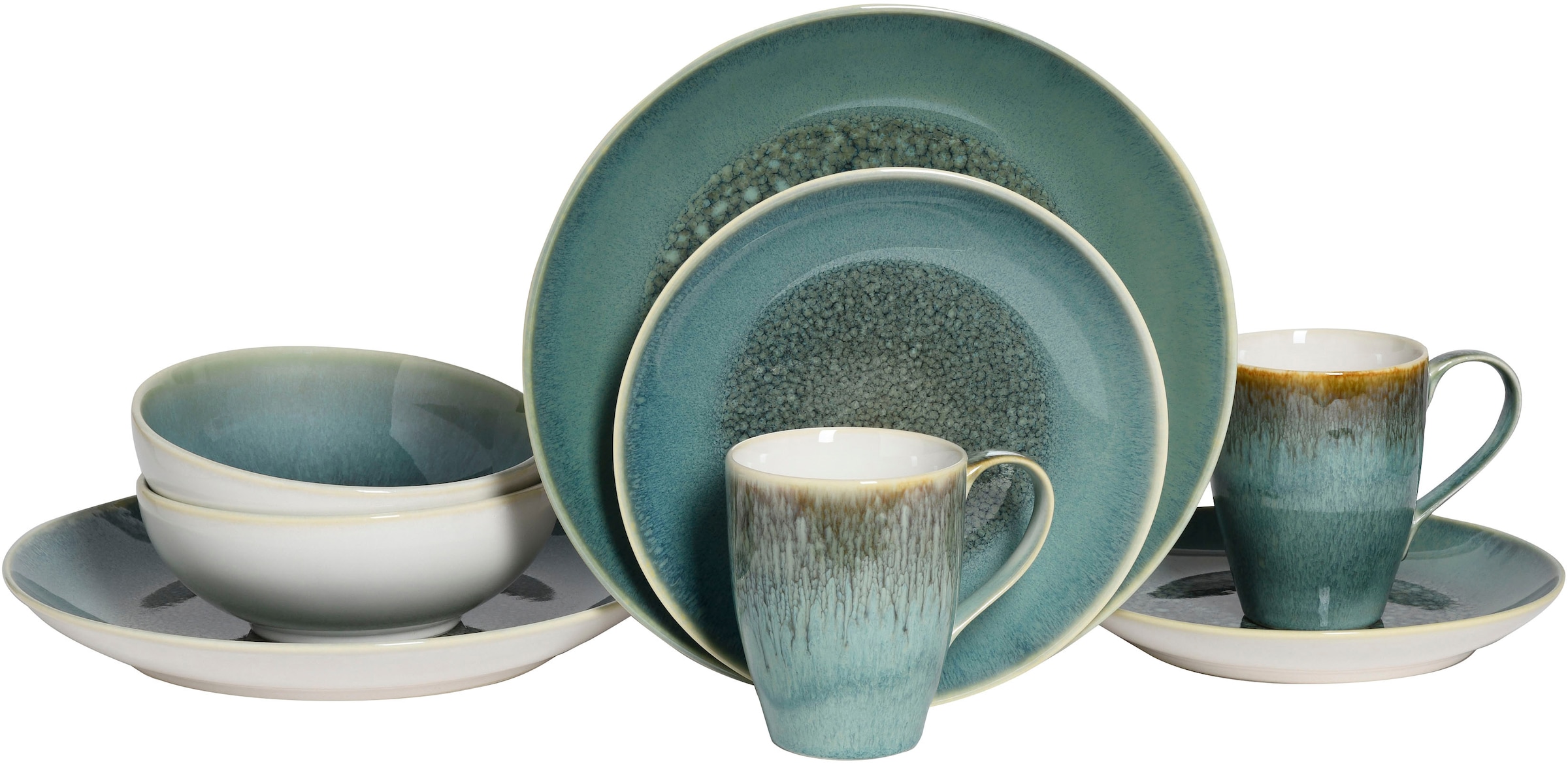 CreaTable Kombiservice »Caldera« irisierende Glasur günstig online kaufen