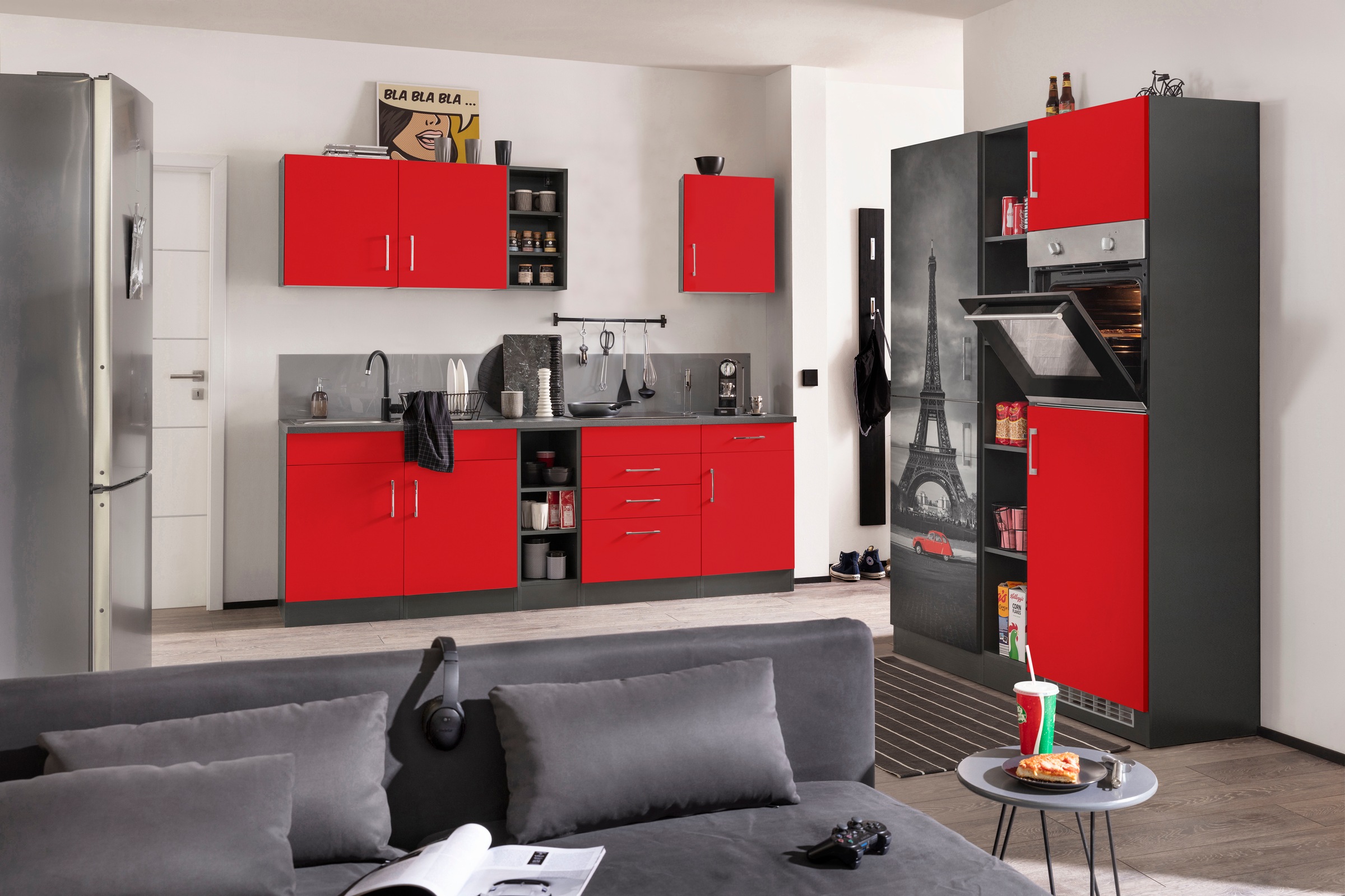 KOCHSTATION Küchenzeile »KS-Paris – Küchen mit einzigartigen Fotomotiven au günstig online kaufen