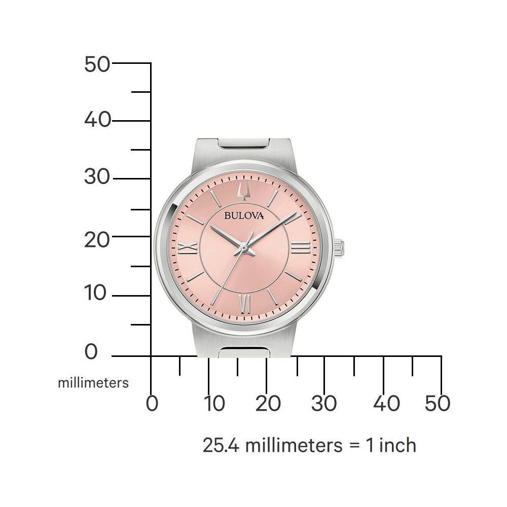 Bulova Quarzuhr Armbanduhr, Damenuhr, Edelstahlarmband, analog