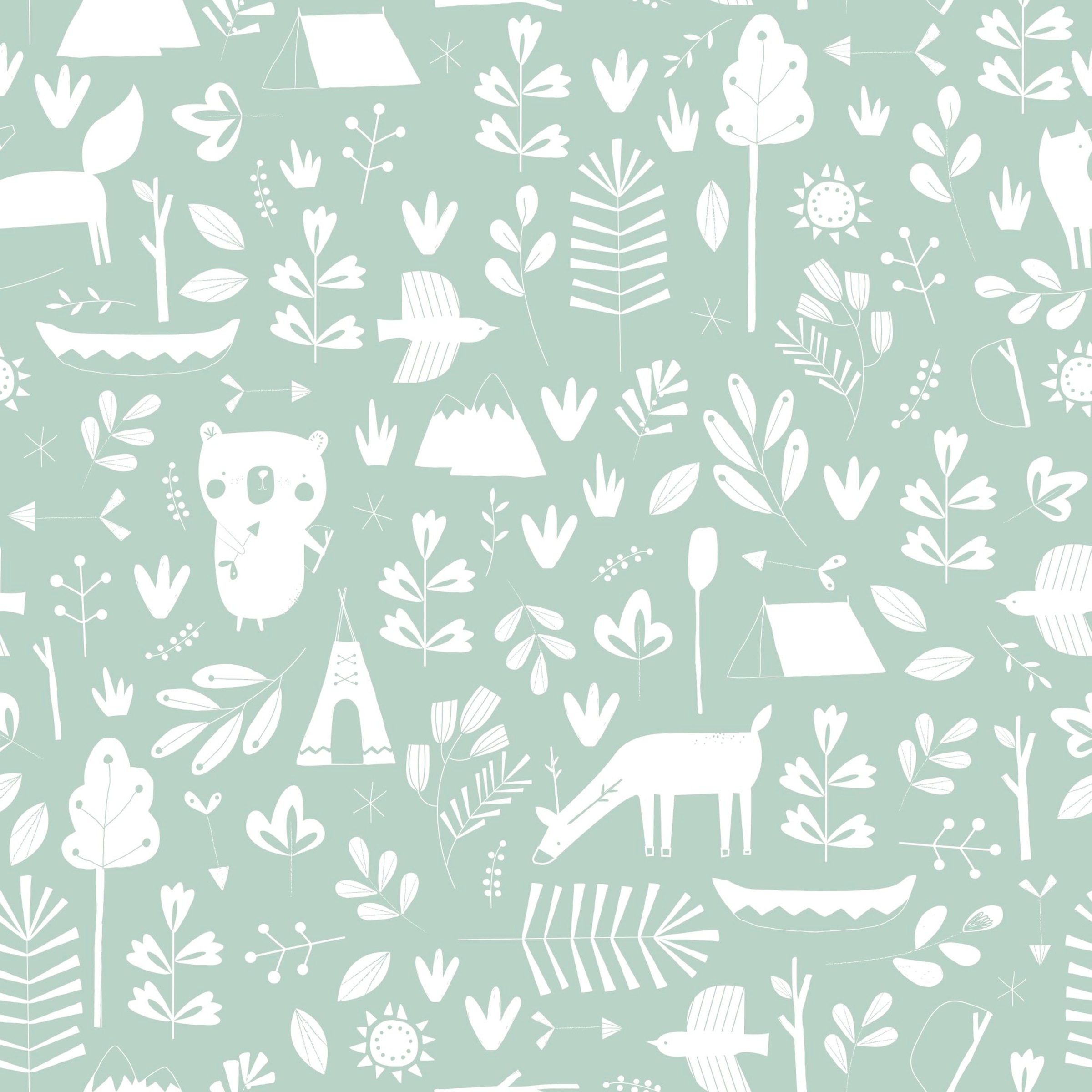 LITTLE DUTCH Vliestapete »Adventure«, Mint - 10mx53cm