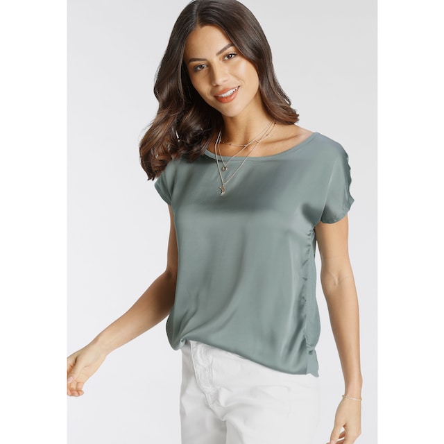 Laura Scott Shirtbluse, aus Satin und Jersey - NEUE FARBEN im Online-Shop  bestellen