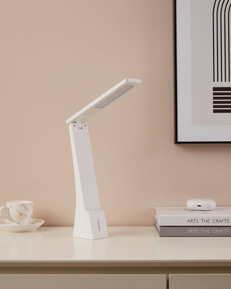 EGLO Tischleuchte »LA SECA LED Tischlampe, weiß, Touchsensor, dimmbar, USB«, 1 flammig, Leuchtmittel LED-Board | LED fest integriert, Leselampe, Schreibtischlampe, 3-step CCT, Kopf verstellbar, 20x26x5cm