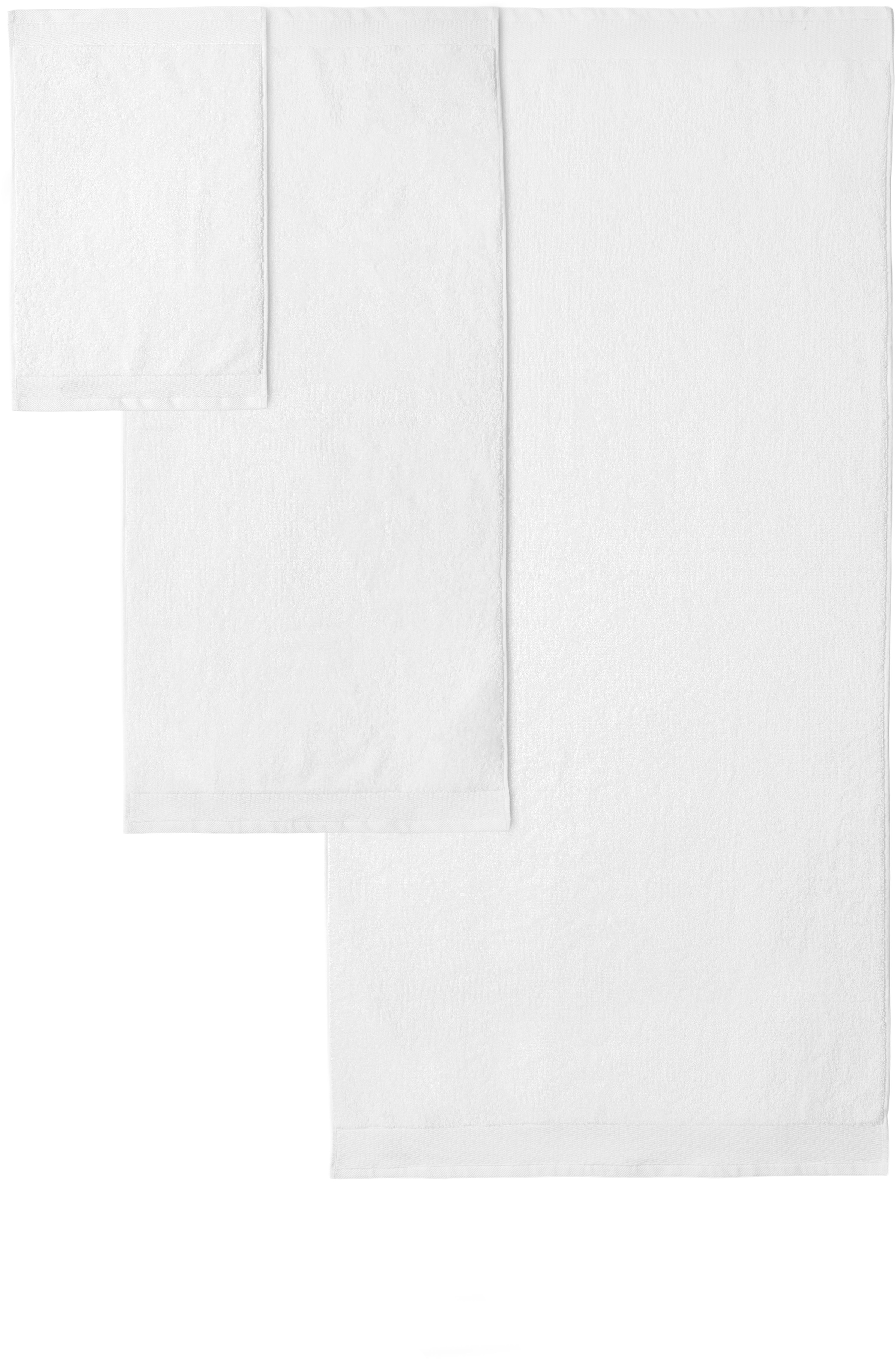 OTTO home Handtuch Set »Fenya, Premium Handtücher, 550 gr/m²«, Set, 6 tlg., Walkfrottier, Premium Handtücher mit Bordüre, Handtuch-Set, 100% Baumwolle