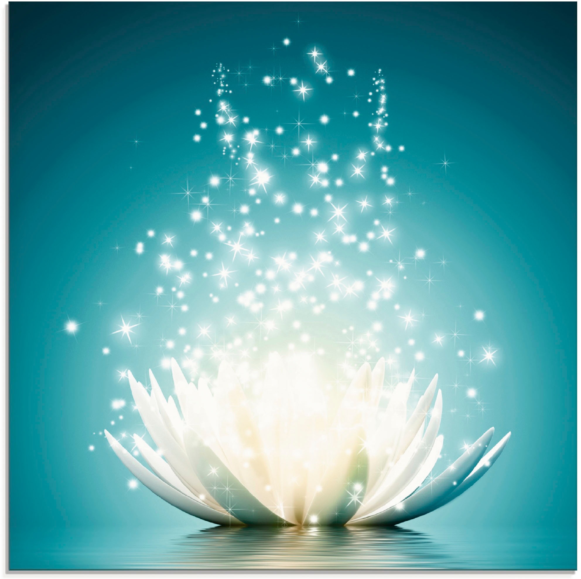 Artland Glasbild »Magie der Lotus-Blume«, Blumen, (1 St.), in verschiedenen Größen