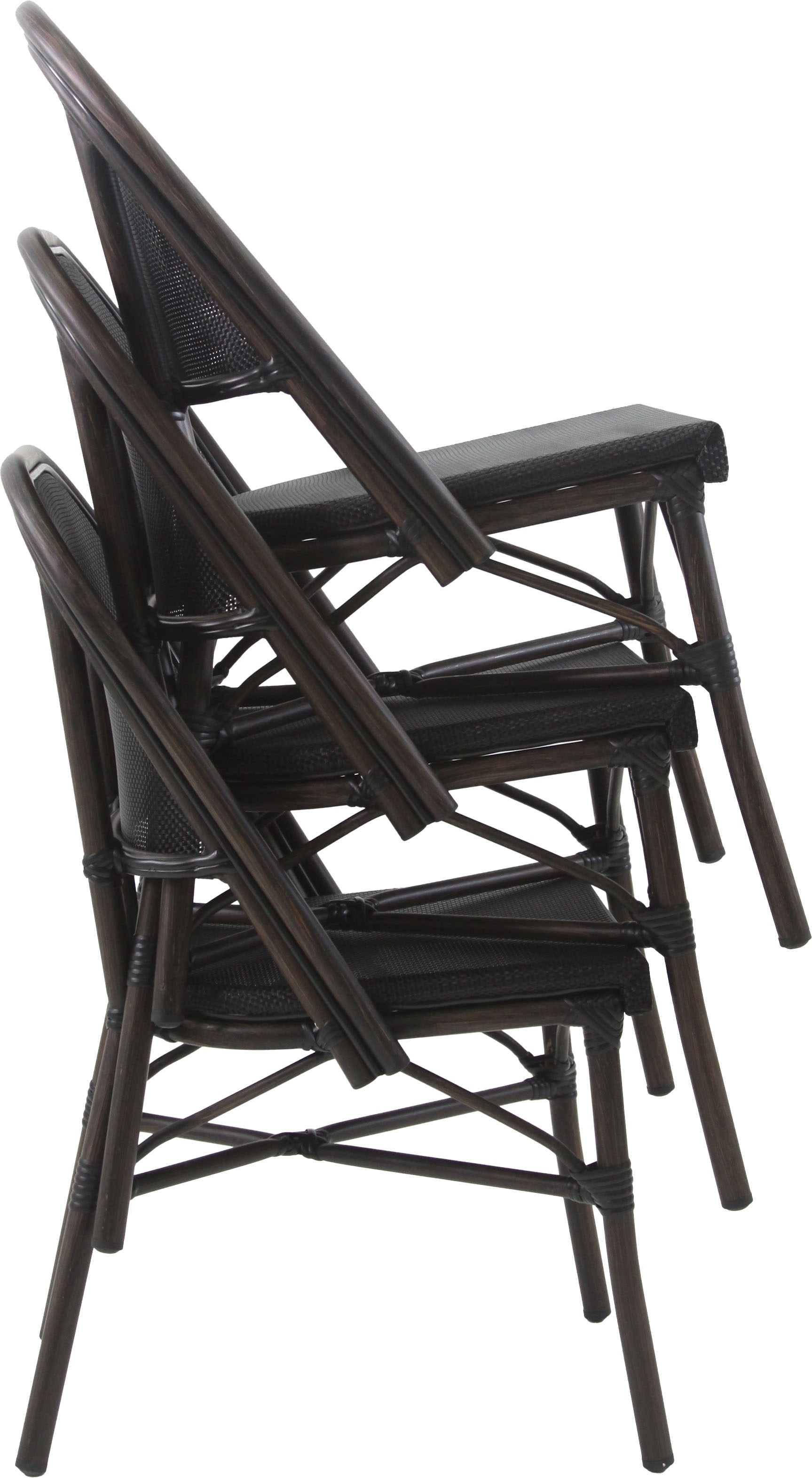 Essentials Bistrostuhl »Paris«, 1 St., Textil – Wenige, schwarz Mesh