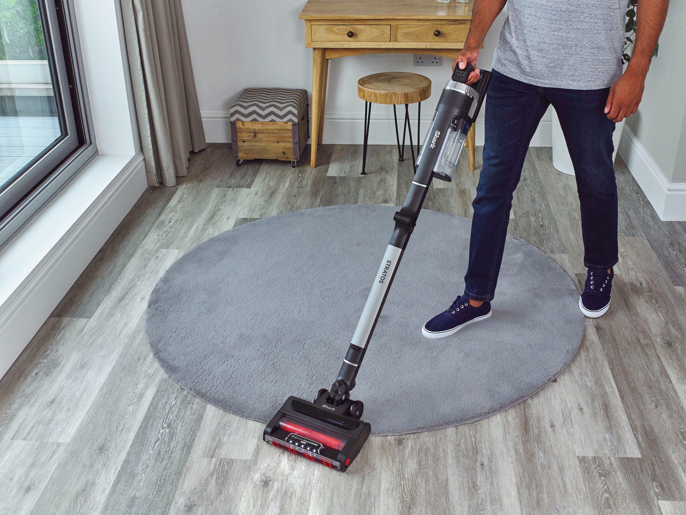 Shark Akku-Bodenstaubsauger »mit Auto IQ und PowerFins«, Plus Doppelakku IZ420EUT
