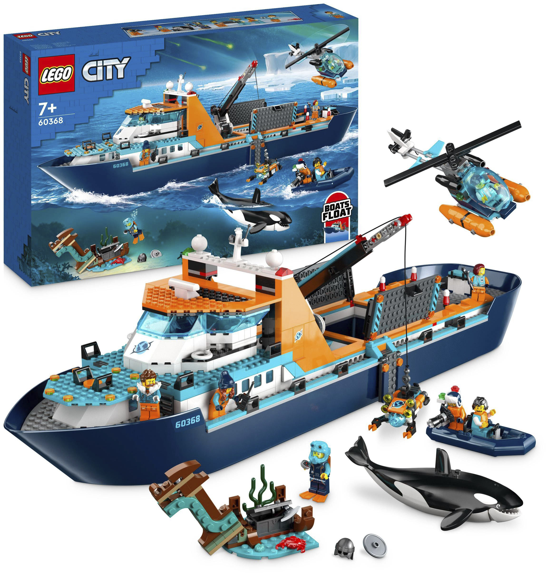 Konstruktionsspielsteine »Arktis-Forschungsschiff (60368), LEGO® City«, (815 St.),...