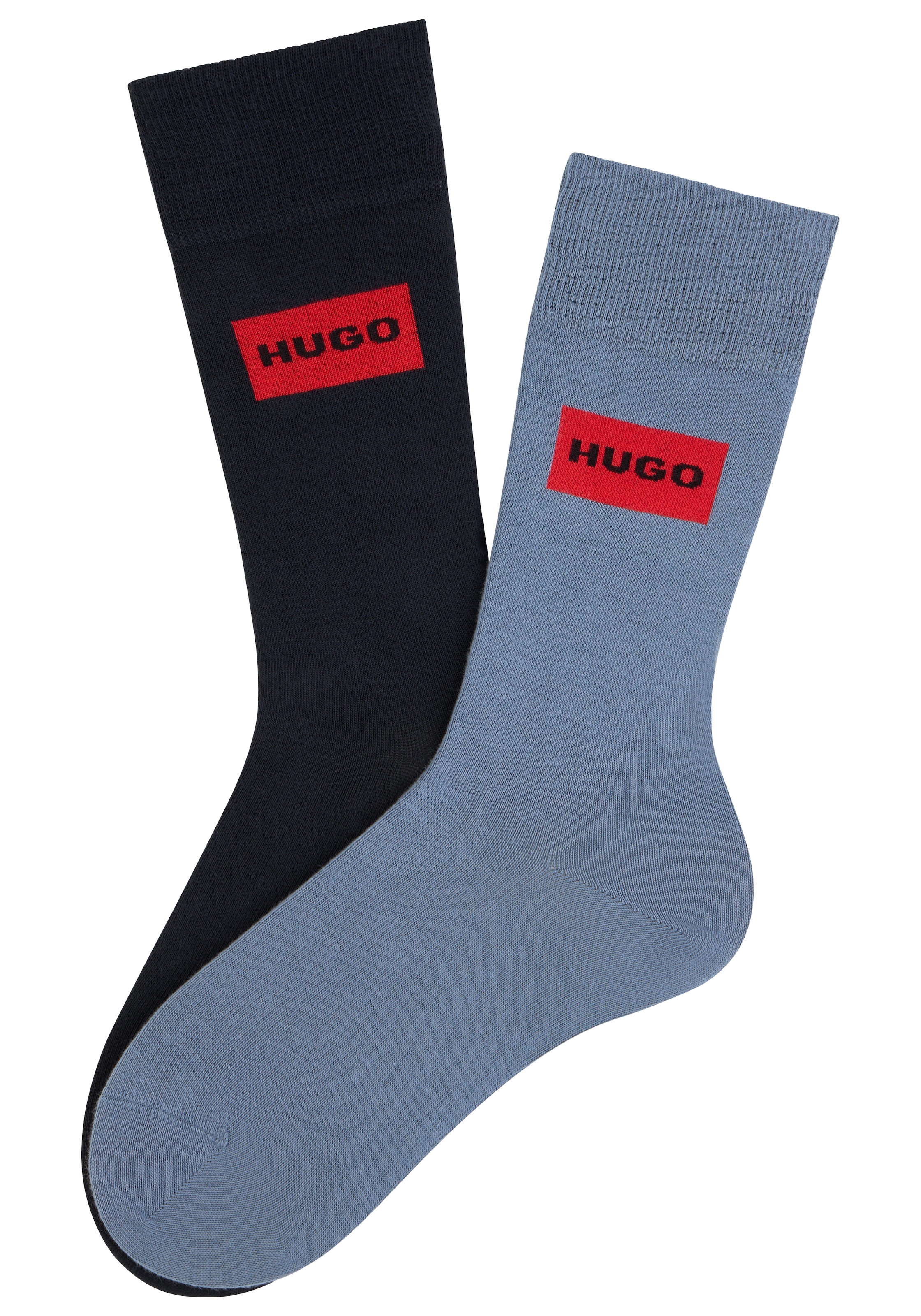 HUGO Underwear Socken »RED LABEL« 2 Paar tlg. mittelhoch, verstärkte Fersen- und Zehenbereich, Rippbündchen