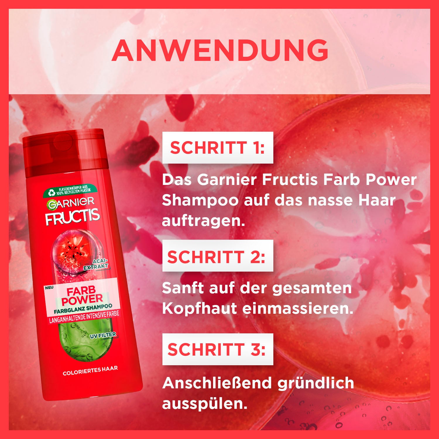 GARNIER Haarshampoo »Garnier Fructis Farb Power Shampoo«