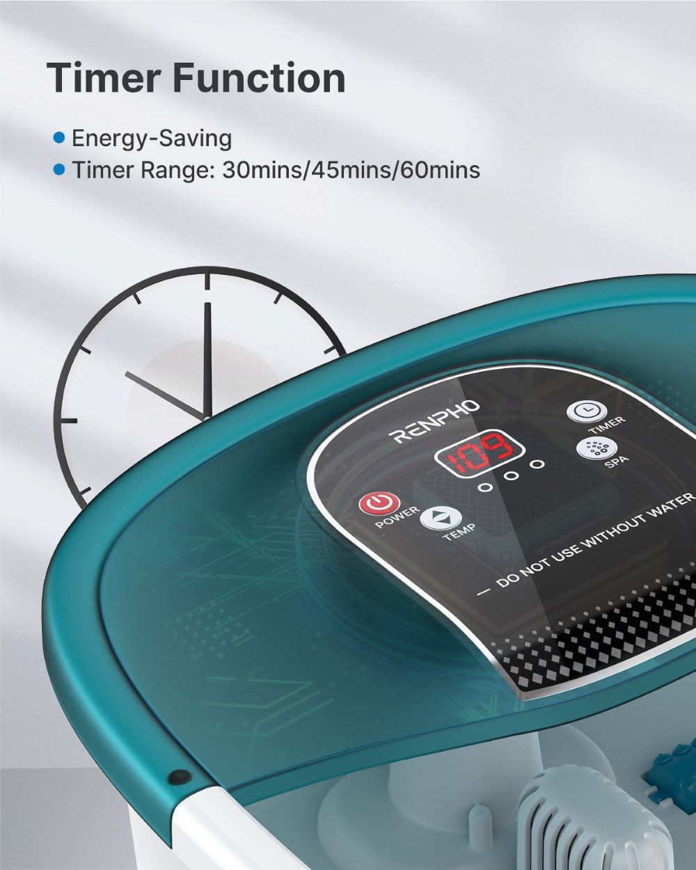 Renpho Fußmassagegerät »Fußbad mit Massagefunktion«, Verwöhnende Thermalentspannung für die Füße