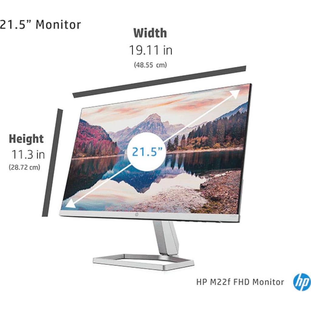 HP LCD-Monitor »M22f«, 54,6 cm/21,5 Zoll, 1920 x 1080 px, Full HD, 5 ms Reaktionszeit, 75 Hz