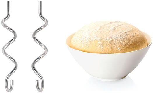 BOSCH Handmixer »CleverMixx MFQ2600W, Edelst. Besen/Knethaken, 4 Stufen, Ständer, weiß«, 375 W, Turbotaste, leichtes Gehäuse, Made in Europe