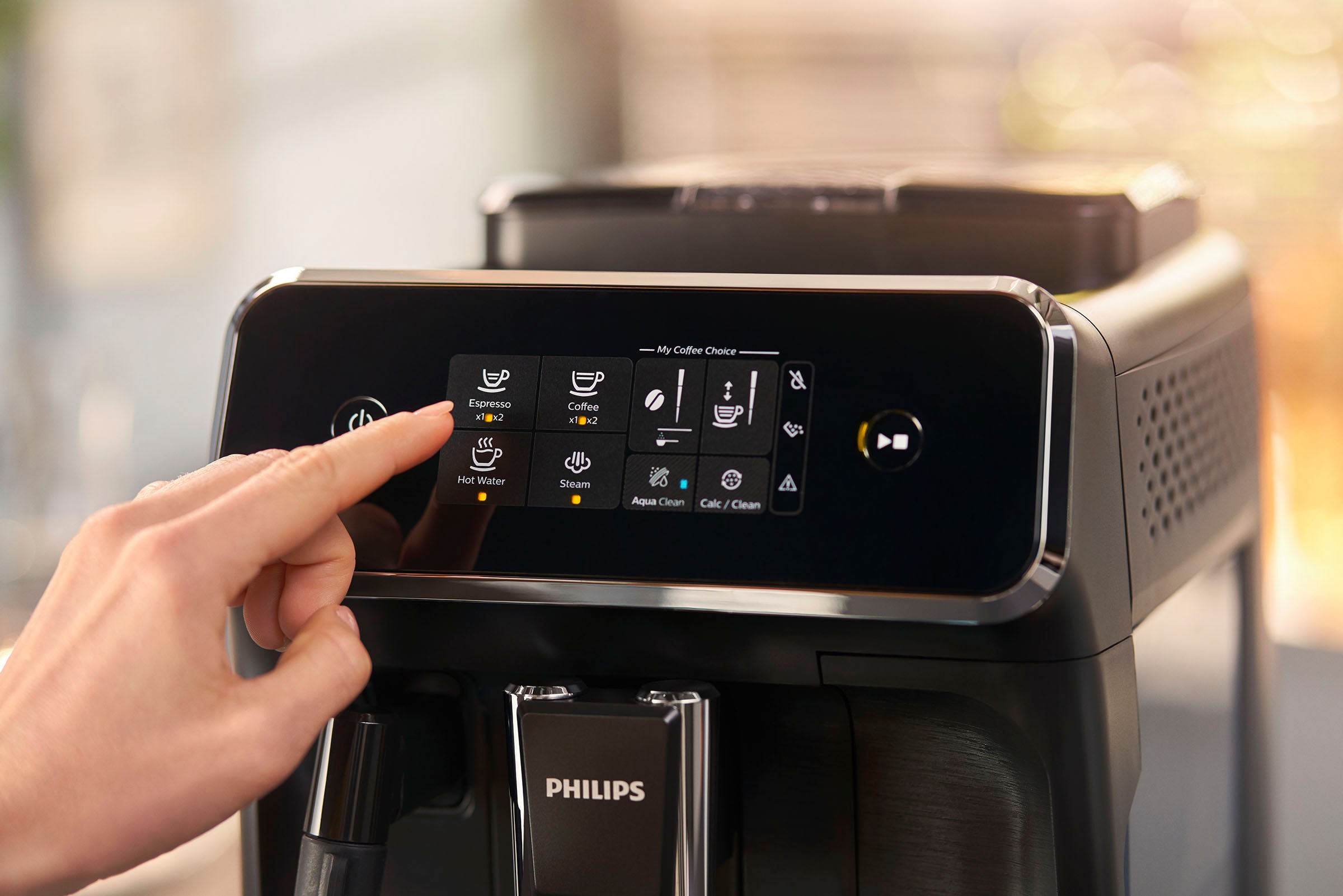 4. Bild von Philips Kaffeevollautomat »2200 Serie EP2220/10 Pannarello«, für 2 Kaffeespezialitäten und anpassbarer Aromastärke, mattschwarz
