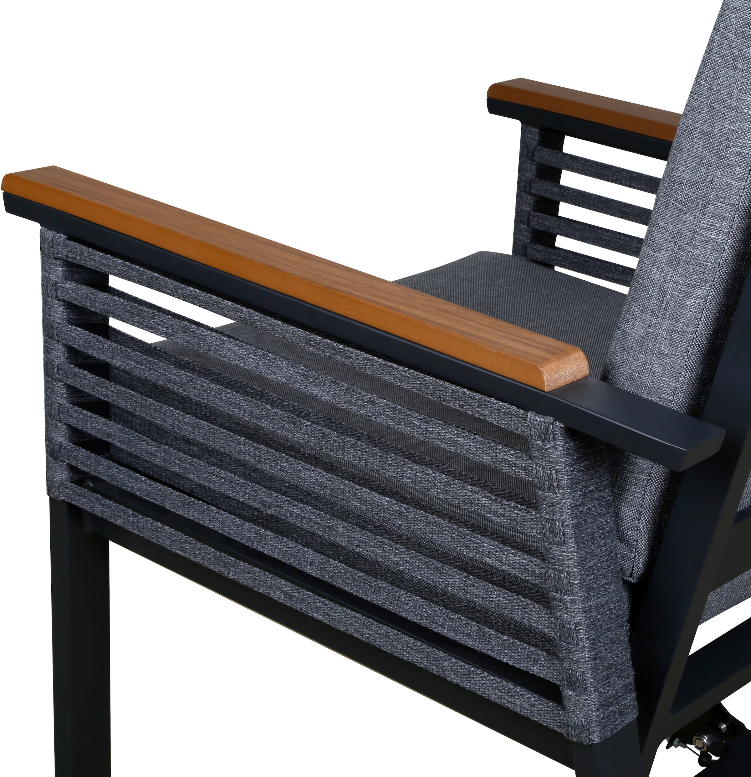 KONIFERA Garten-Essgruppe »Edessa Komfort« Set, 4x Sessel, 4x Auflage, 1x Tisch, 9 tlg. tlg. inkl. 4 Sessel, 4 Sitzkissen, 1 Tisch