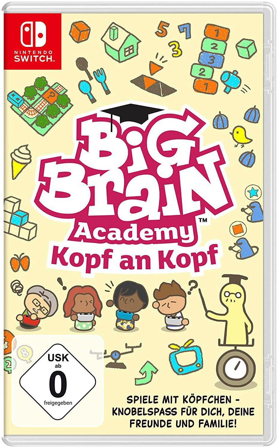 Nintendo Switch Konsolen-Set »Switch + Big Brain Academy: Kopf an Kopf«, Switch Neon-Rot/Neon-Blau inkl. Big Brain Academy