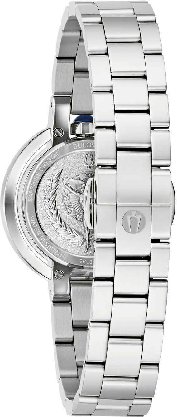 Bulova Quarzuhr »Rubaiyat«, Armbanduhr, Damenuhr, Edelstahlarmband, analog
