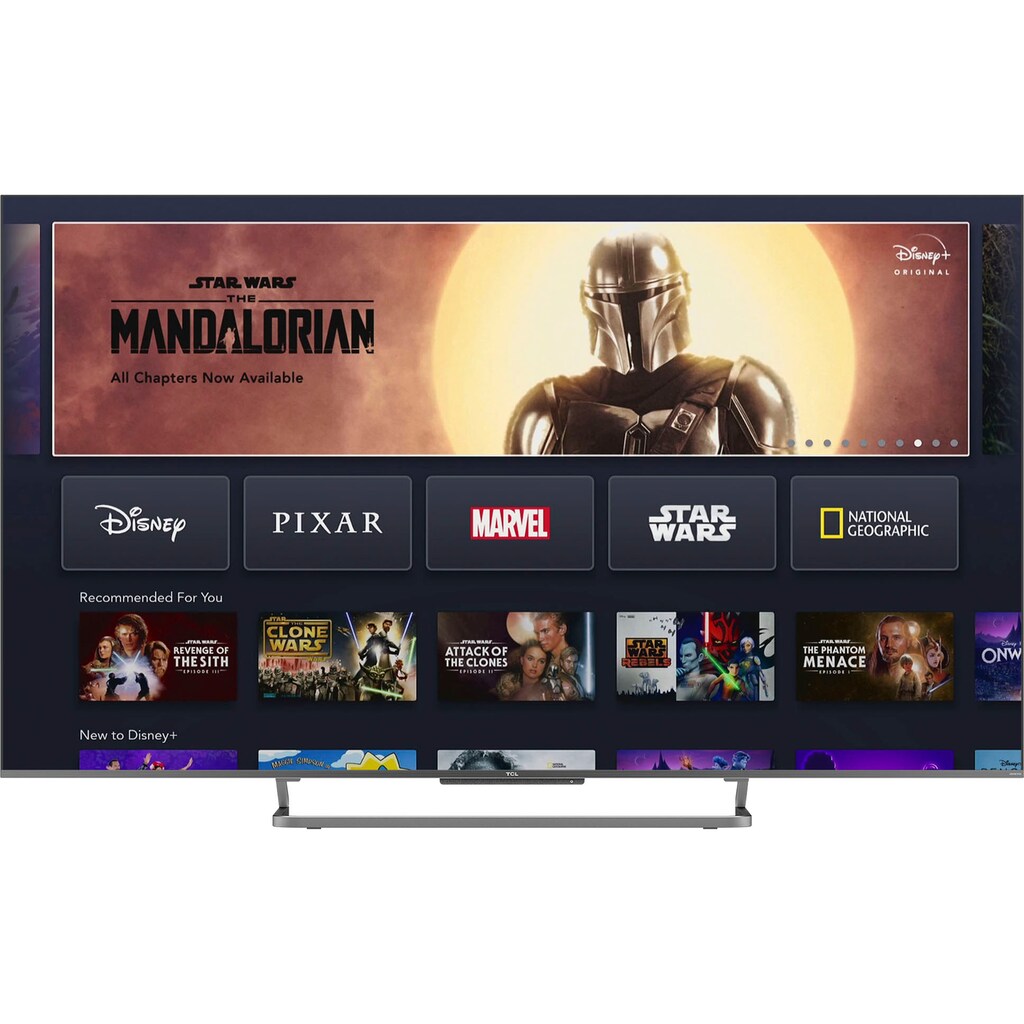 TCL QLED-Fernseher »55C728X1«, 139,7 cm/55 Zoll, 4K Ultra HD, Smart-TV-Android TV, Android 11, Onkyo-Soundsystem, Gaming TV