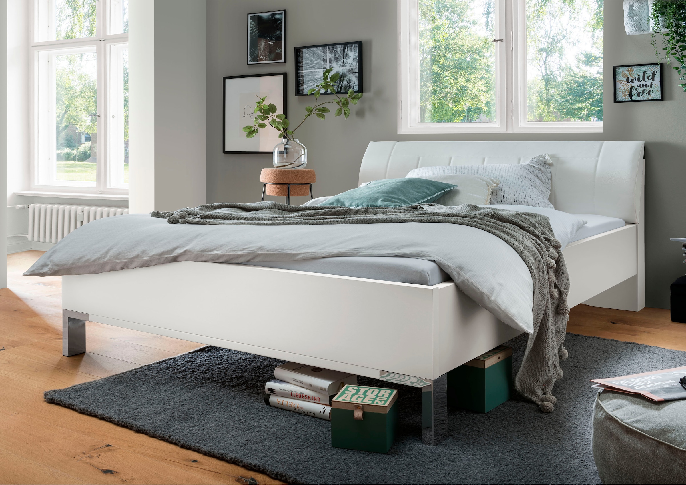WIEMANN Futonbett »Monaco, Bettgestell, Bettrahmen, komfortables Polsterkop günstig online kaufen