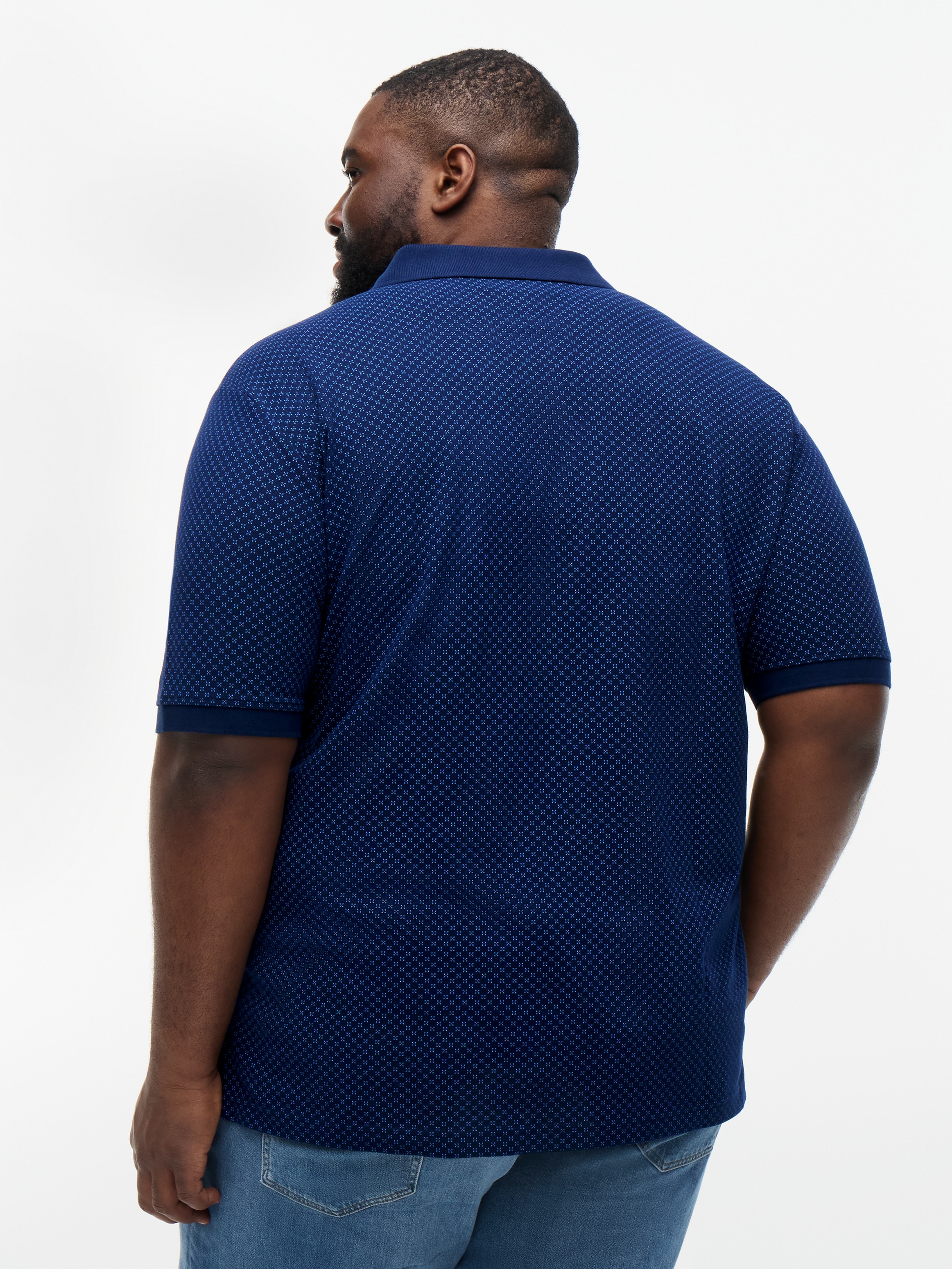 Tommy Hilfiger Big & Tall Poloshirt »BT-MICROPRINT PIQUE REGULAR« mit geometrischem Muster, Große Größen