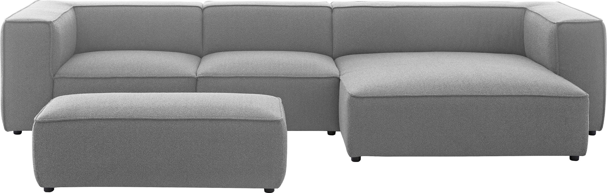 W.SCHILLIG Ecksofa »around-the-block«, mit eleganter Biese, mit Federkern, Breite 341 cm
