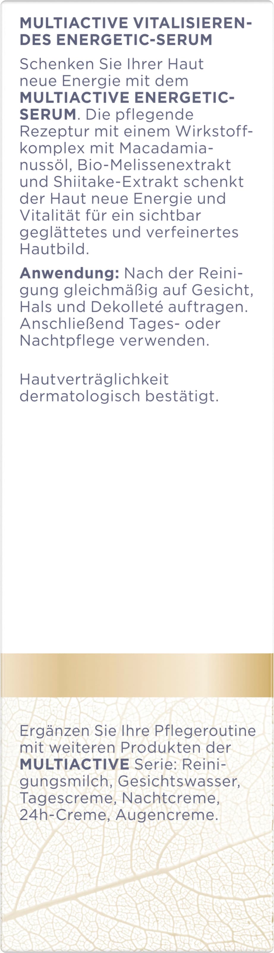 HELIOTROP Gesichtsserum »Multiactive Energetic-Serum«, mit hoher Wirksamkeit