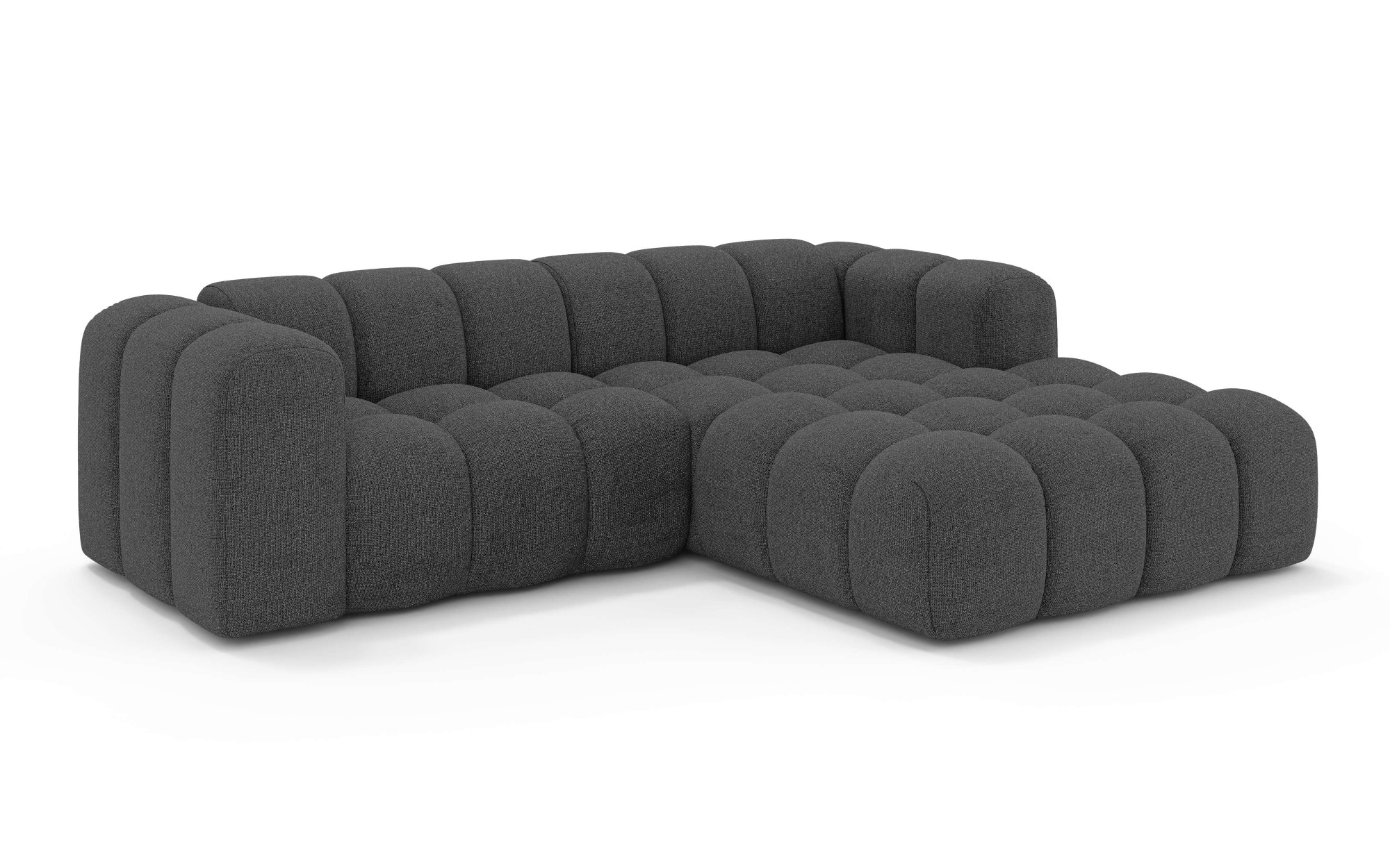 OTTO home Ecksofa »KALLIE Design-Sofa mit Wellenunterfederung, Bubble-Optik, 248/186/72cm«, moderne Steppung, hoher Sitzkomfort und modernes Design