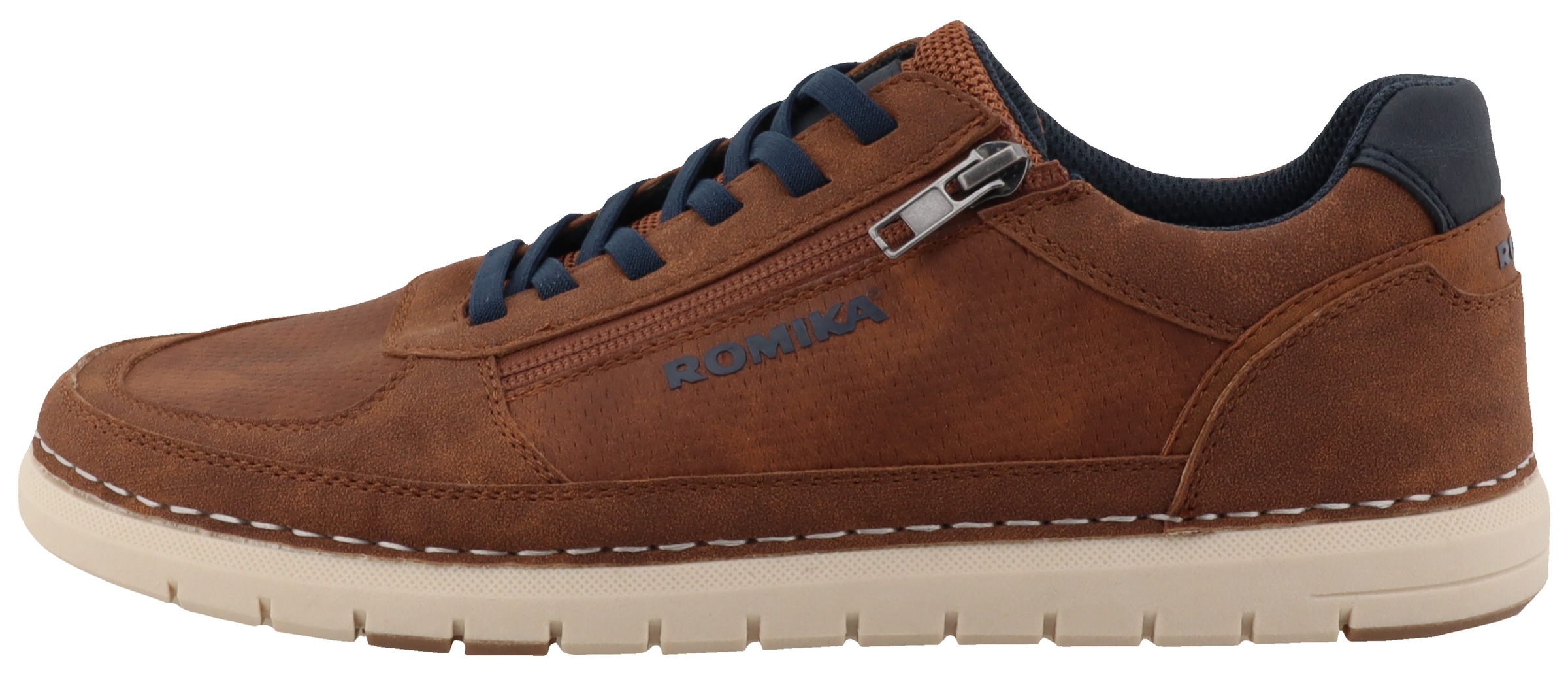 Romika Sneaker, Freizeitschuh, Halbschuh, Schnürschuh, Kontrastbesatz an der Ferse